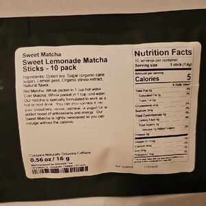 Sweet Lemonade Matcha Sticks - 10 Pack Sipology